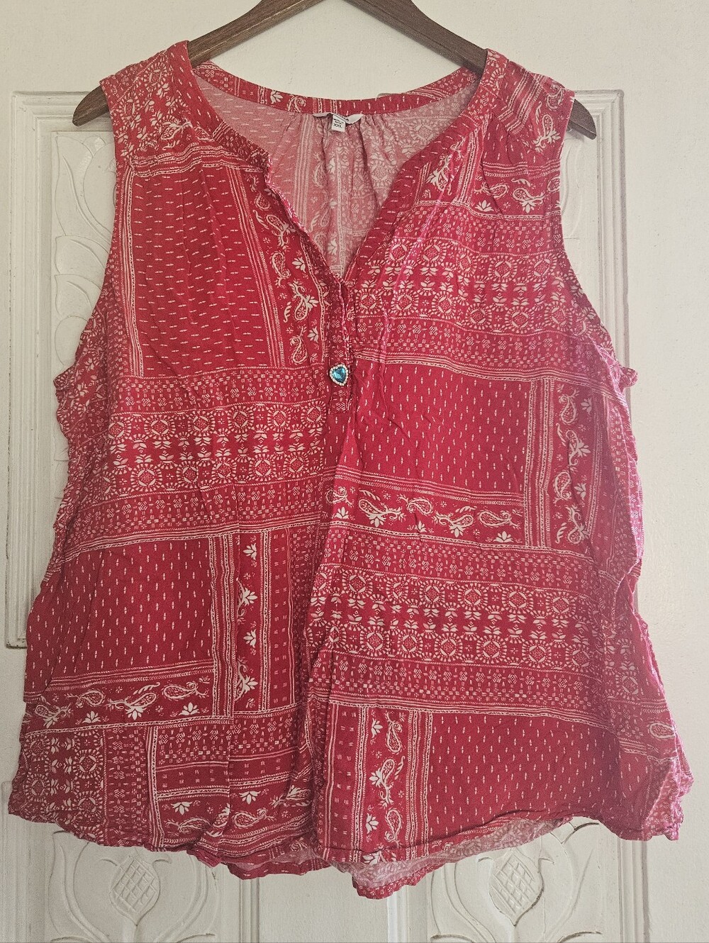 Sonoma Red Bandana-Print Sleeveless Camisole XXL